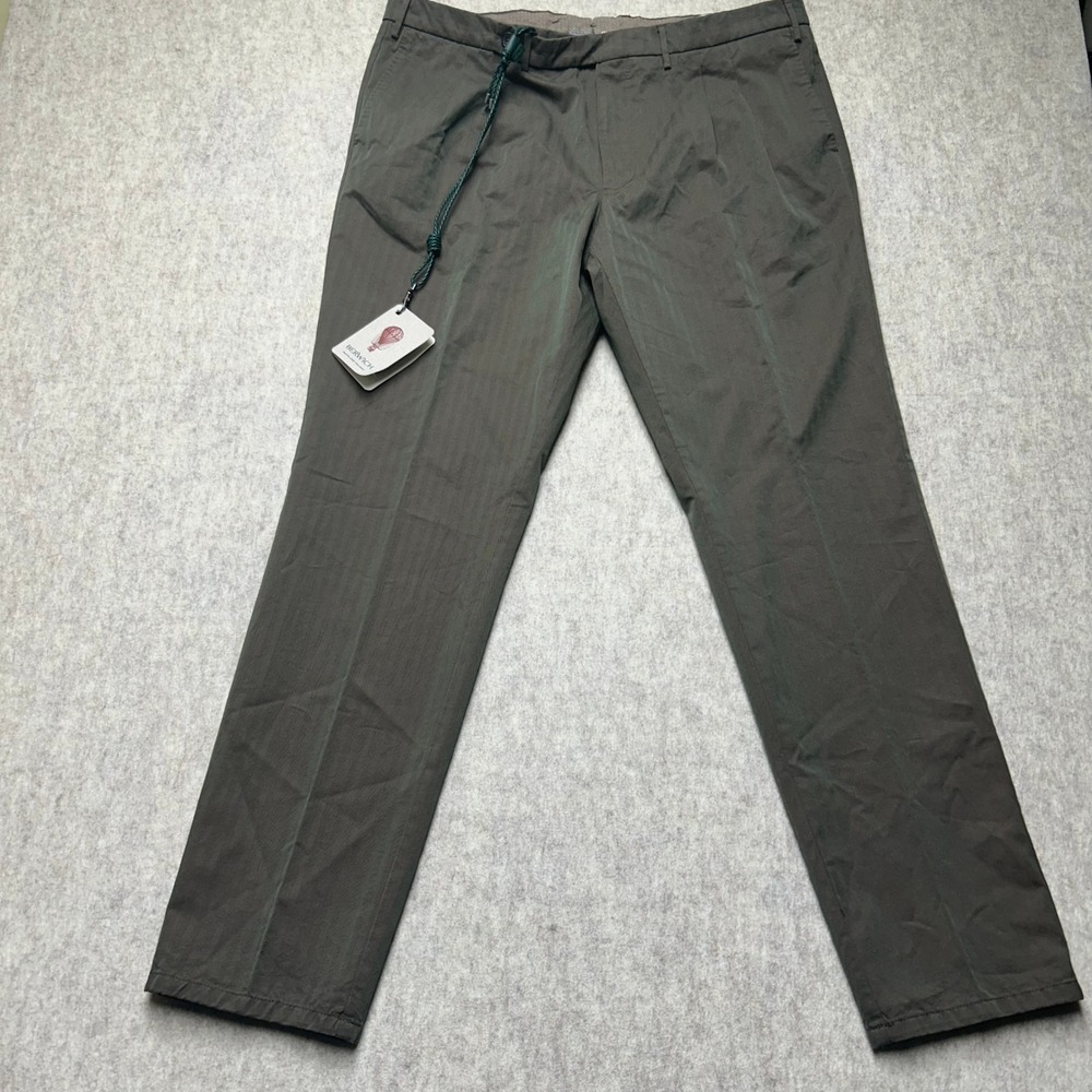 TascAmerica by Berwich Mens Casual Dress Pants Pleated‎ Front Army Green 36/30